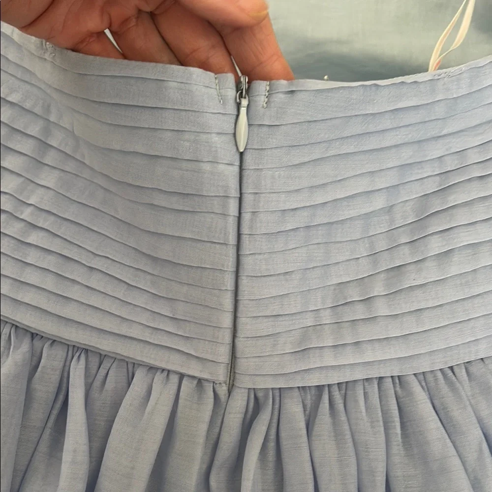 Light Blue Girls' Sleeveless Party Dress